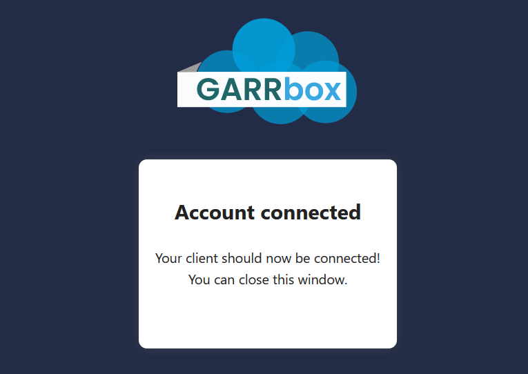 Connection established successfully