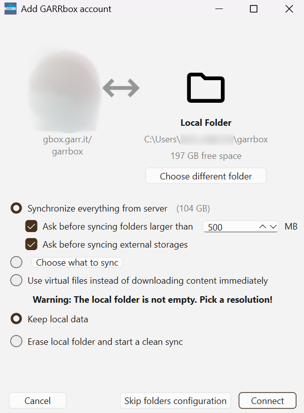 Adding account on device with existing installation