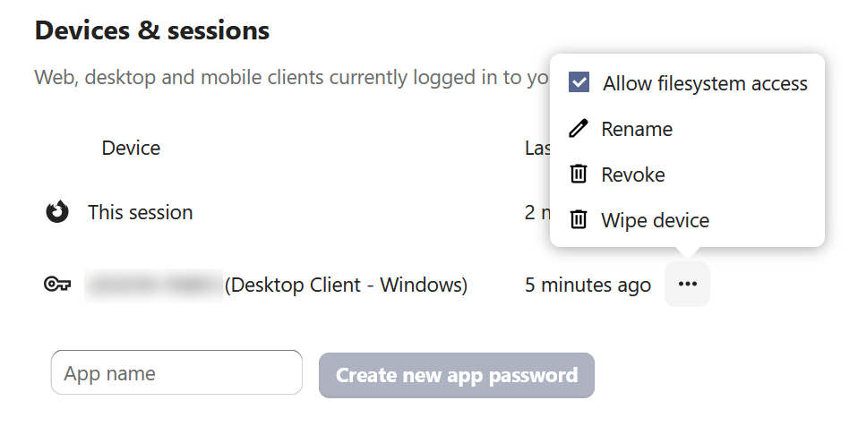 Access token revocation options
